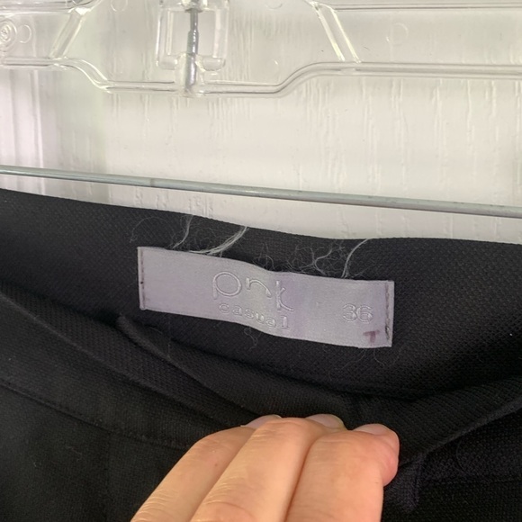 PNK casual black high waisted tuxedo trousers pants two tones black size S wool - Picture 5 of 14